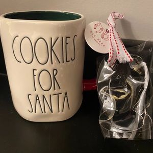 🎅🏻HP🎅🏻Rae Dunn Cookies for Santa mug and Cookie Cutter Set